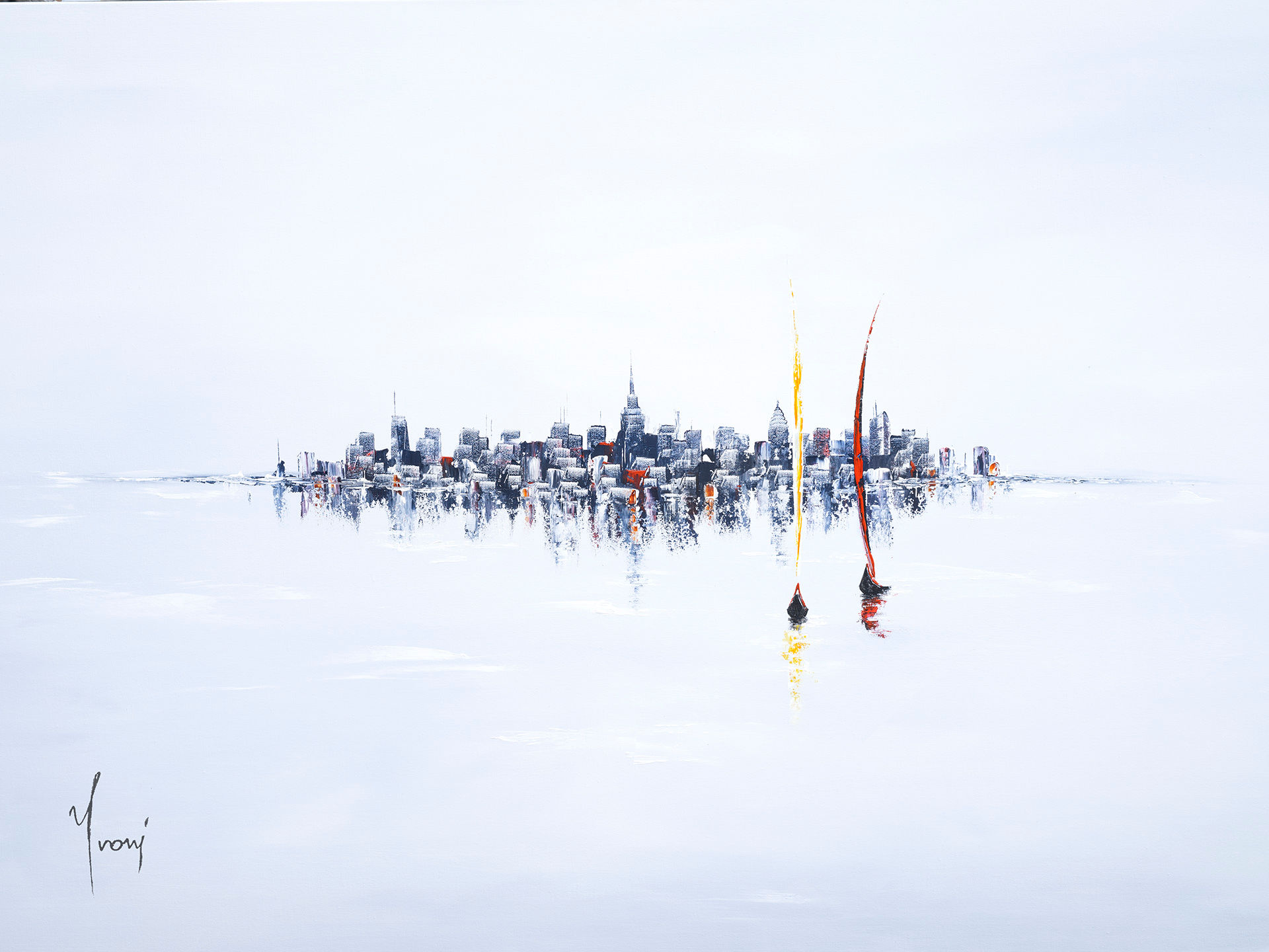 "Sailing in Silence" Giclee Lithographic Canvas Print