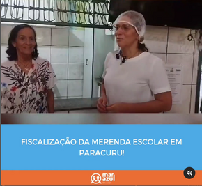 Fiscalização da Merenda Escolar em paracuru!