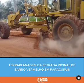 Terraplanagem da estrada vicinal de barro vermelho eem Paracuru.