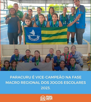 Paracuru é Vice-Campeão na fase Macro Regional dos Jogos Escolares 2023.
