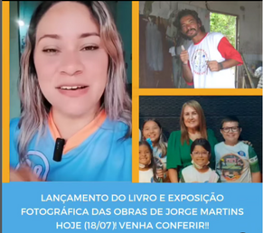 Lançamento do livro e exposição fotográficas das obras de Jorge Martins hoje (18/07)!
