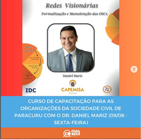 Curso de Capacitação para as Organizações da Sociedade Civil de Paracuru com o Dr. Daniel Mariz!