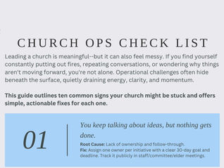 Is Your Church Stuck? Download This Free Church Ops Health Check