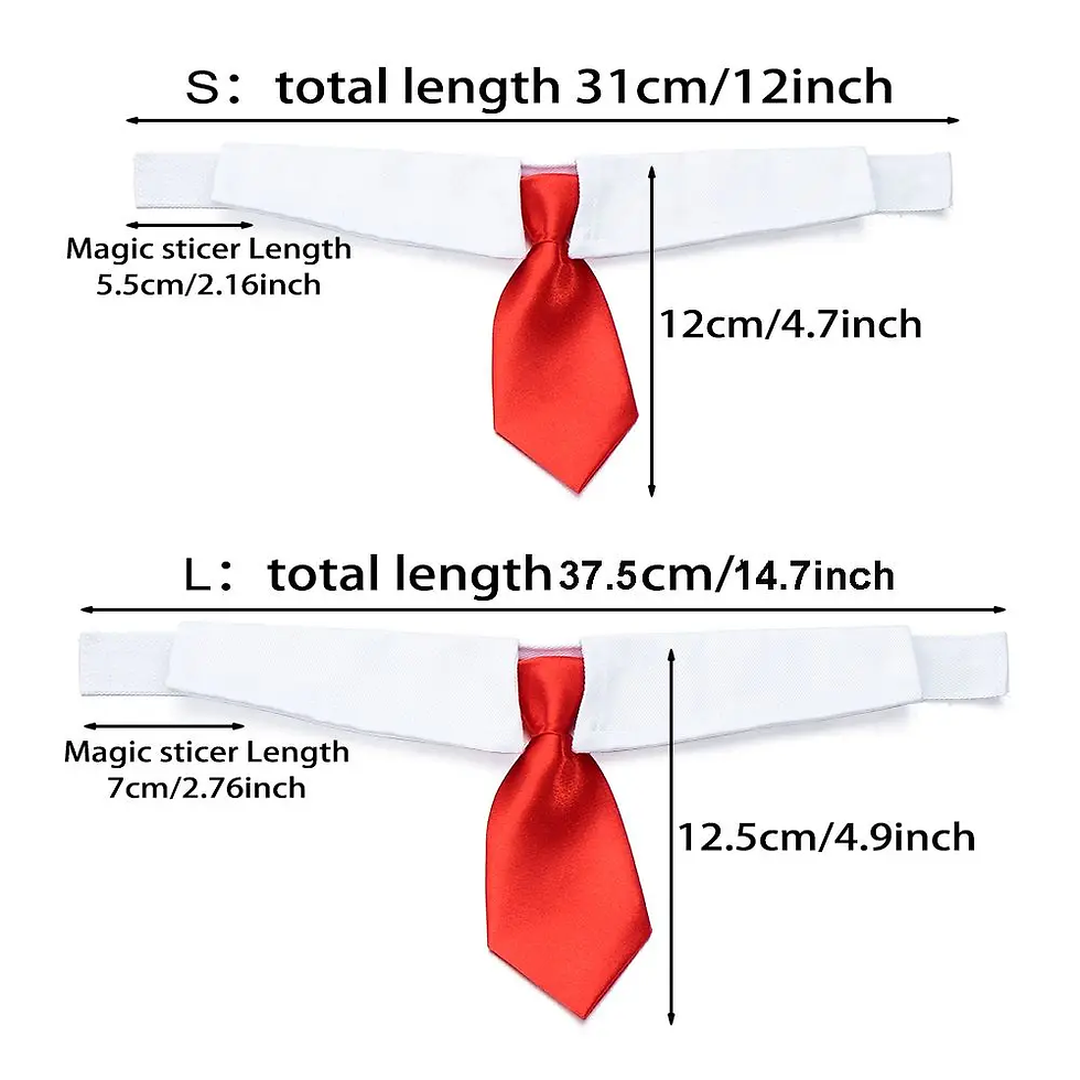 Thumbnail: Pet Dog Cat Necktie Tuxedo Bow Tie Black and Red Formal Collar for Dog & Cat Pet