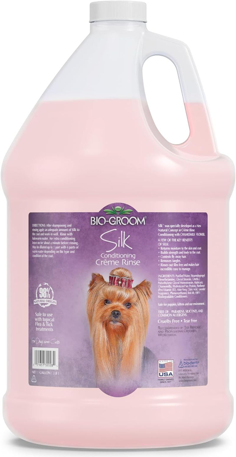 Silk Creme Rinse Dog & Puppy Conditioner - Hair Detangler for Dogs, Moisturizes