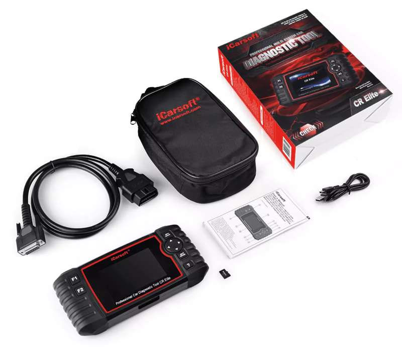 Miniature : iCarsoft CR Elite – Pack complet avec câbles et notice