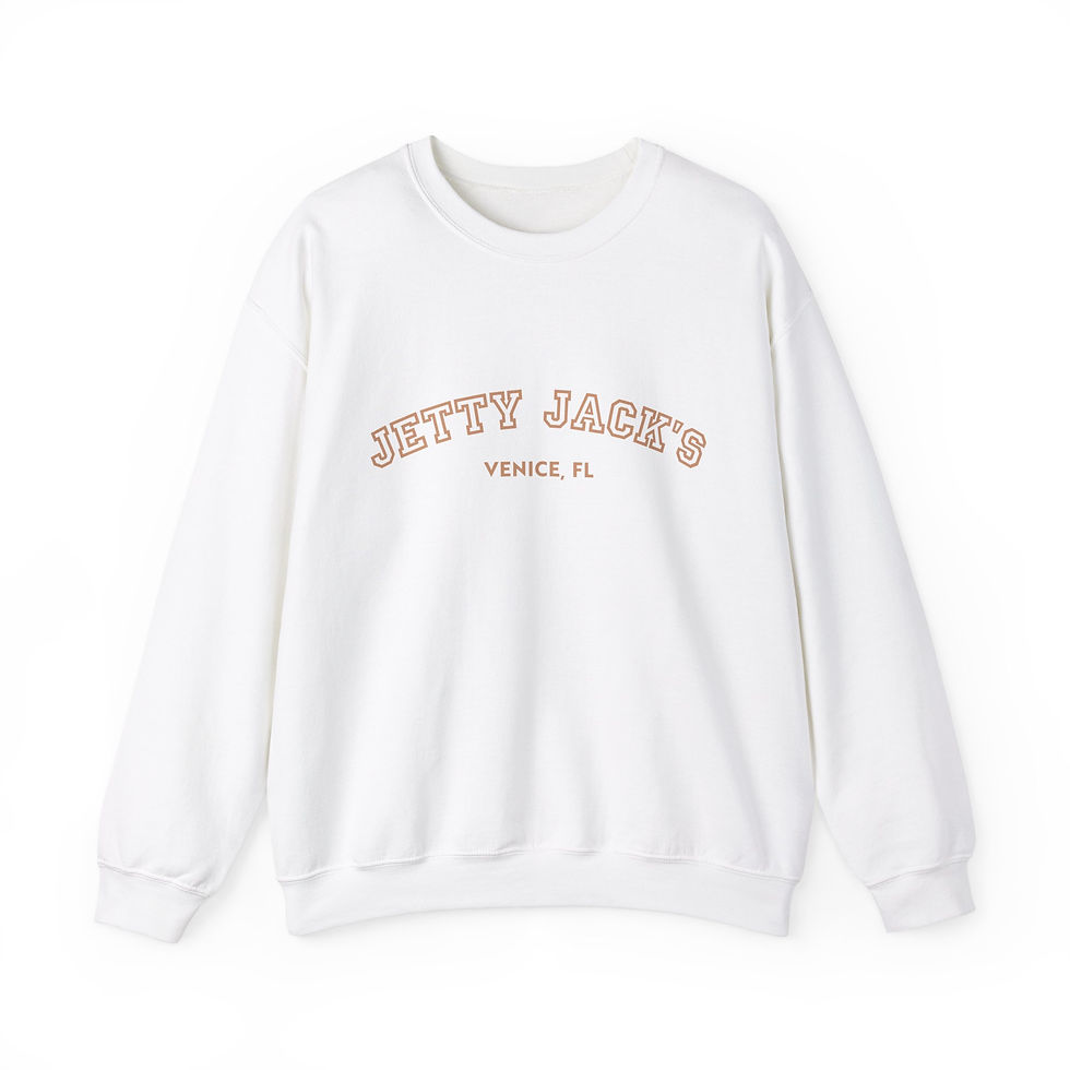 Thumbnail: Jetty Jack's- Tan Text- Unisex Heavy Blend™ Crewneck Sweatshirt