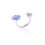 Thumbnail: Daydream Cloud Open Ring with Chalcedony Color Enamel and White Zircon
