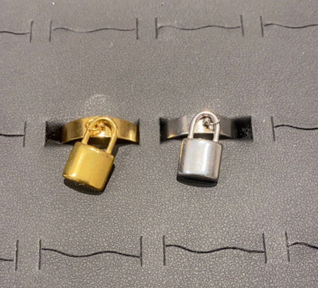 Bague en Acier inoxydable breloque " Cadenas "
