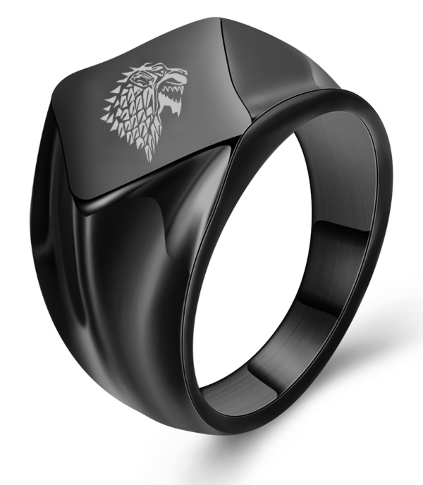 Miniature : Bague en Acier inoxydable " Stark Game of Thrones "