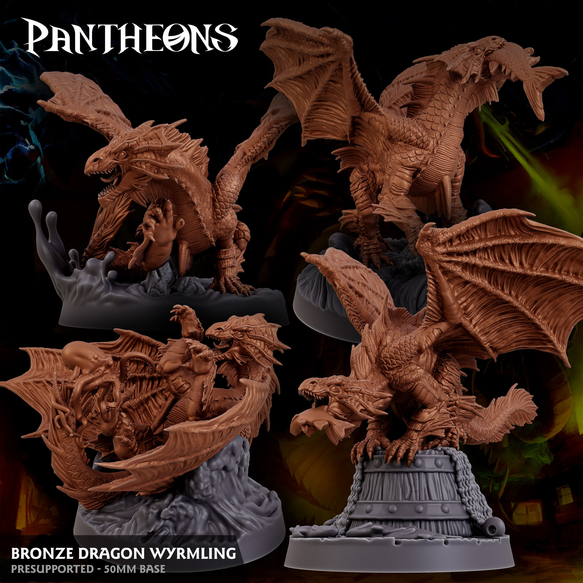 Wyrmling Bronze Dragon 125mm