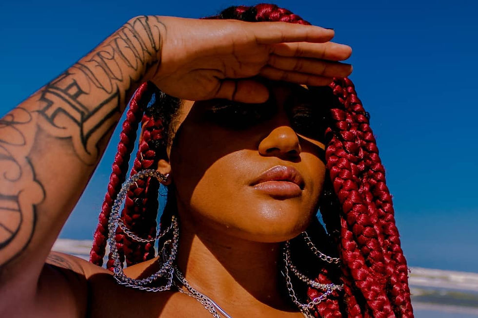 Dani DK durante as gravações do clipe para o single “Blindada”, 2021. (Foto: Negalê)