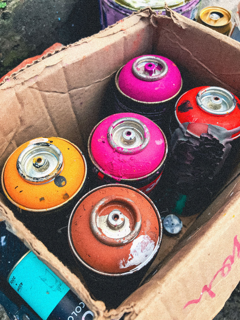 É através do grafite que os espaços antes sem cores ganham vida . (Foto: Janisse Bispo)