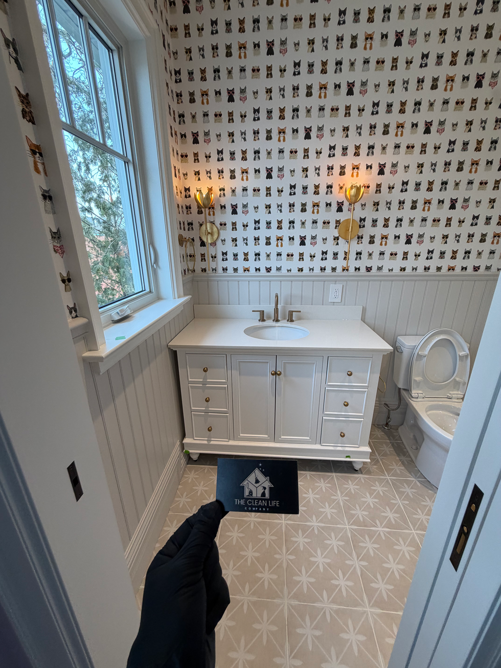 post renovation clean ensuite