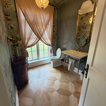 Elegant powder room in a luxury estate