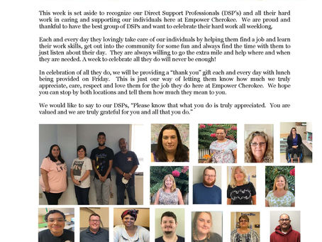 CELEBRATING DIRECT SUPPORT PROFESSIONALS WEEK!