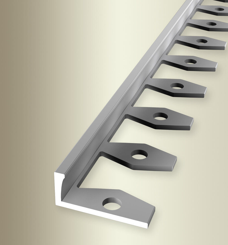 Anodēta alumīnija L-profils 6mm, sudrabs, 2,5m