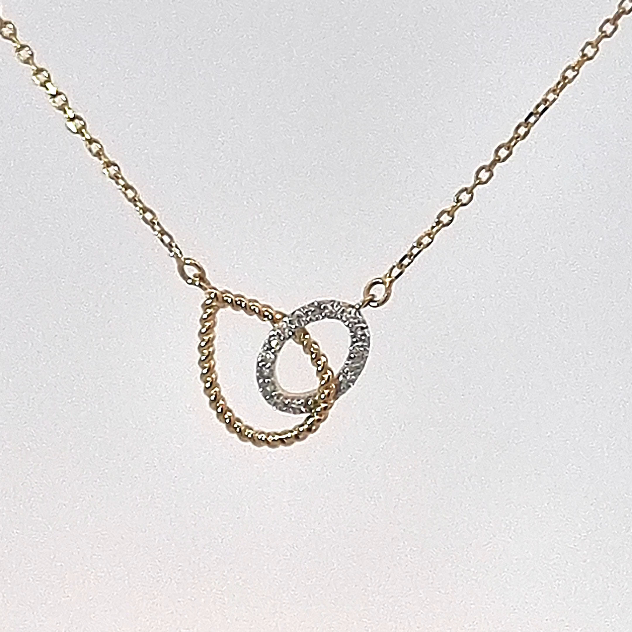 9ct Yellow Gold Diamond Pendant