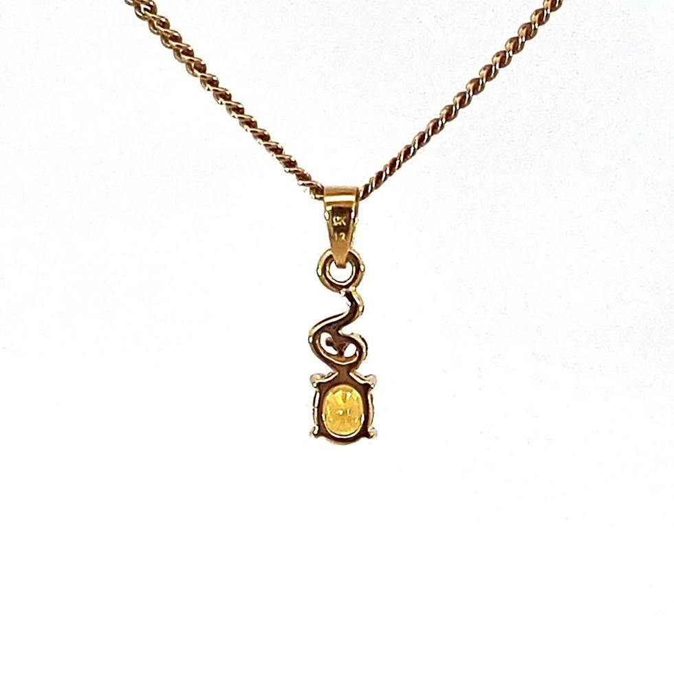 Thumbnail: 9ct Yellow Gold Yellow Sapphire & Diamond Pendant