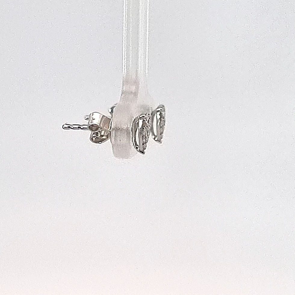 Thumbnail: 9ct White Gold Diamond Heart Shape Earrings