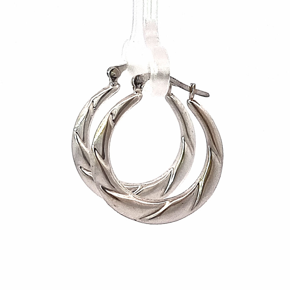 Thumbnail: 9ct White Gold Hoops