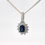 Thumbnail: 9ct White Gold Sapphire & Diamond Pendant