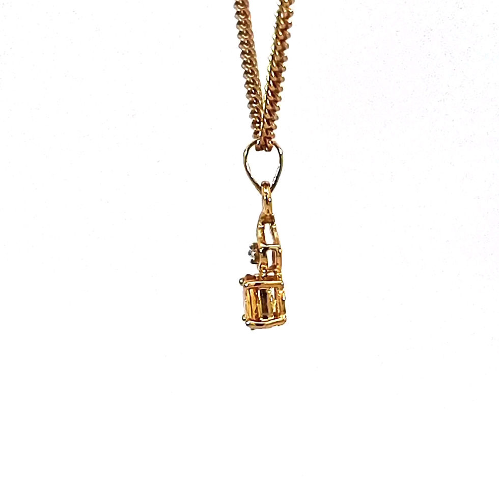 Thumbnail: 9ct Yellow Gold Yellow Sapphire & Diamond Pendant