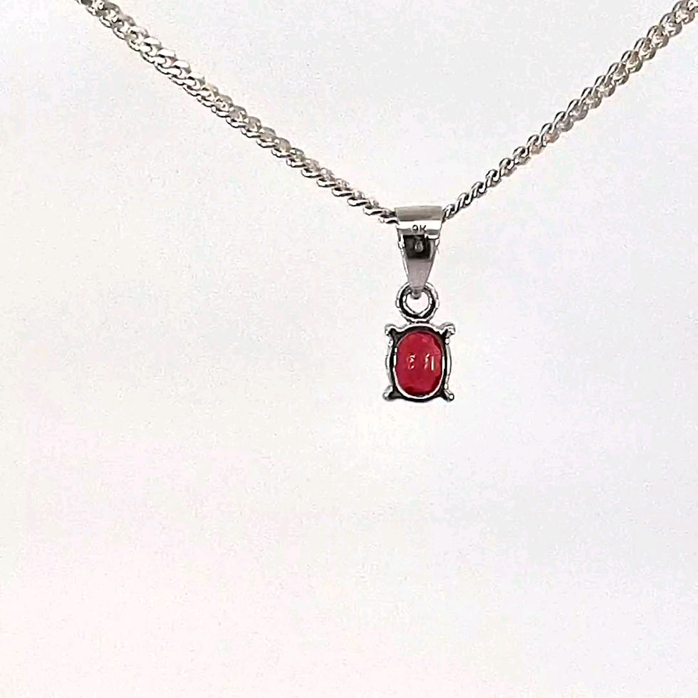 Thumbnail: 9ct White Gold Ruby Pendant