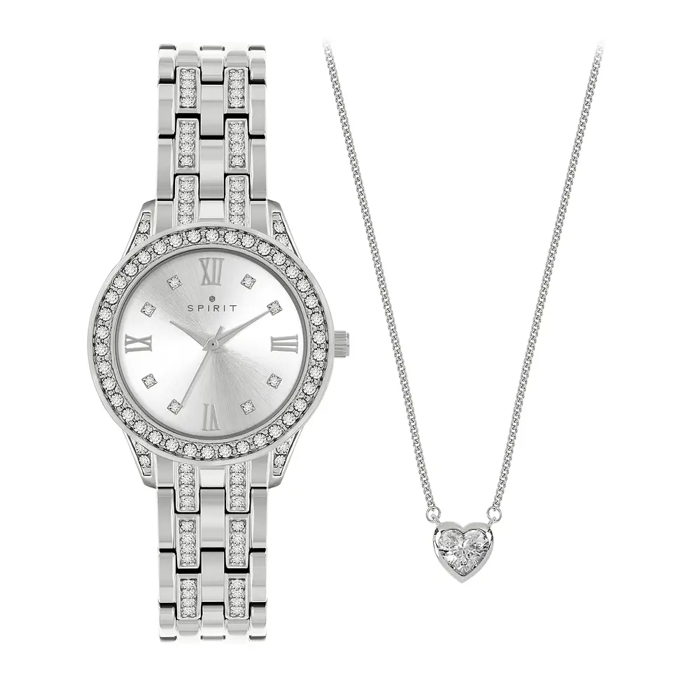 Thumbnail: Ladie Spirit Stone-set Watch & Pendant Gift Set