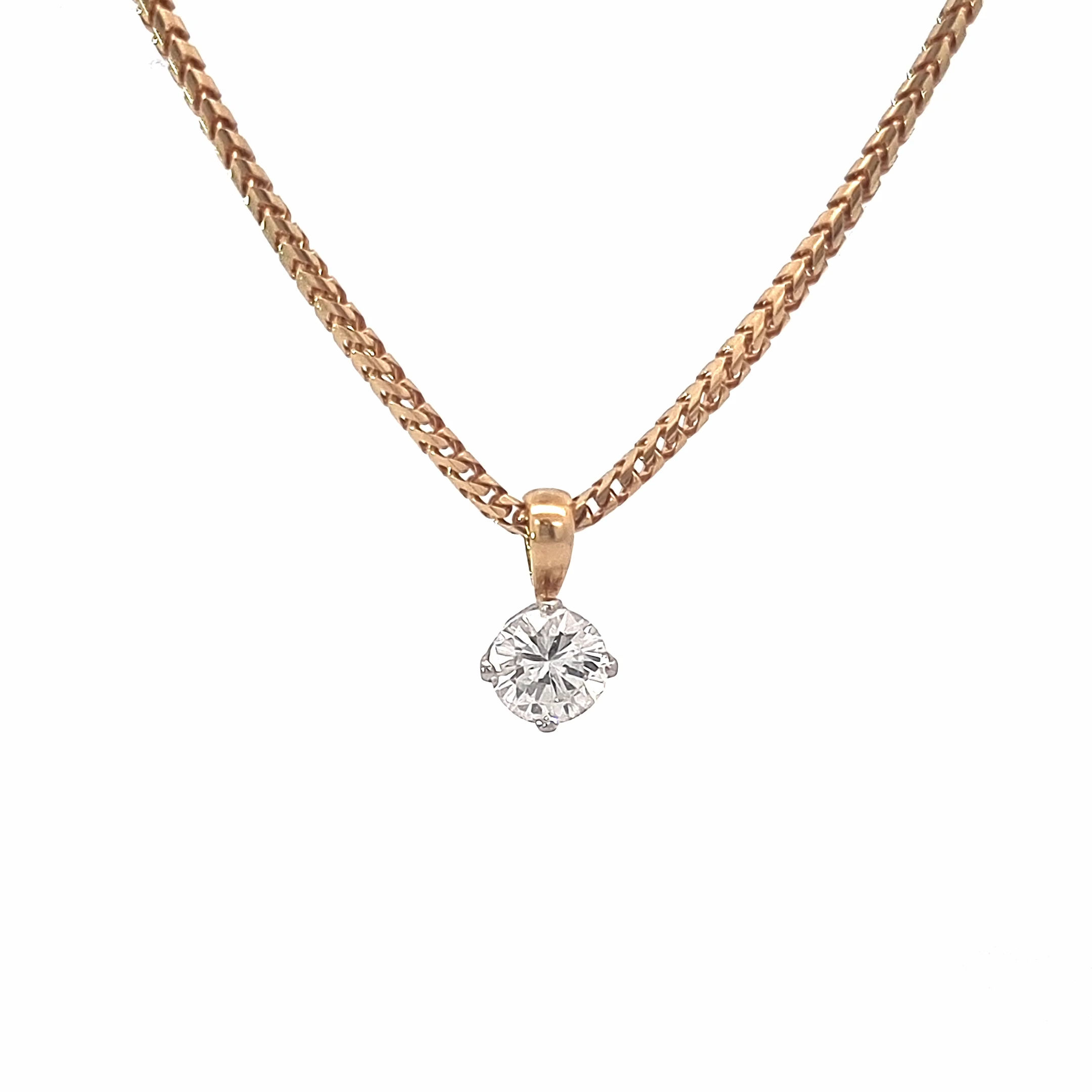 18ct Yellow Gold Diamond Pendant