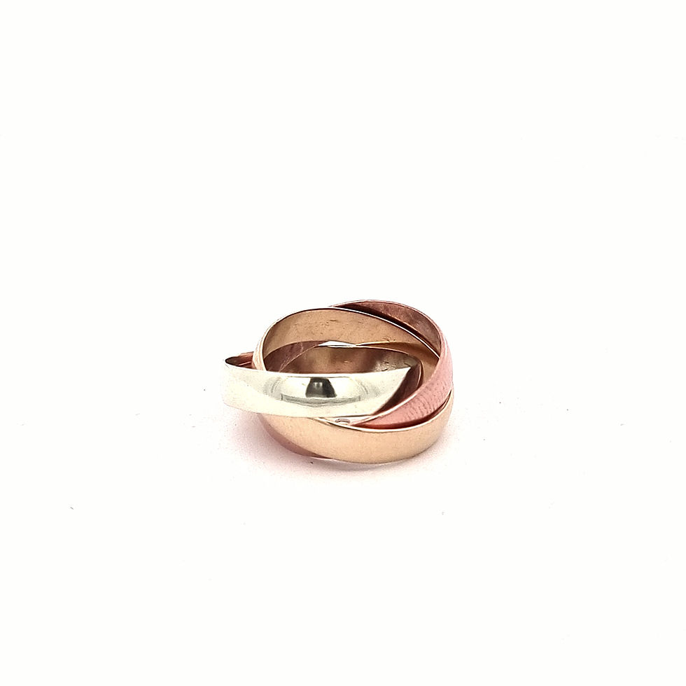 Thumbnail: 9ct Gold Tricolour Russian Rings