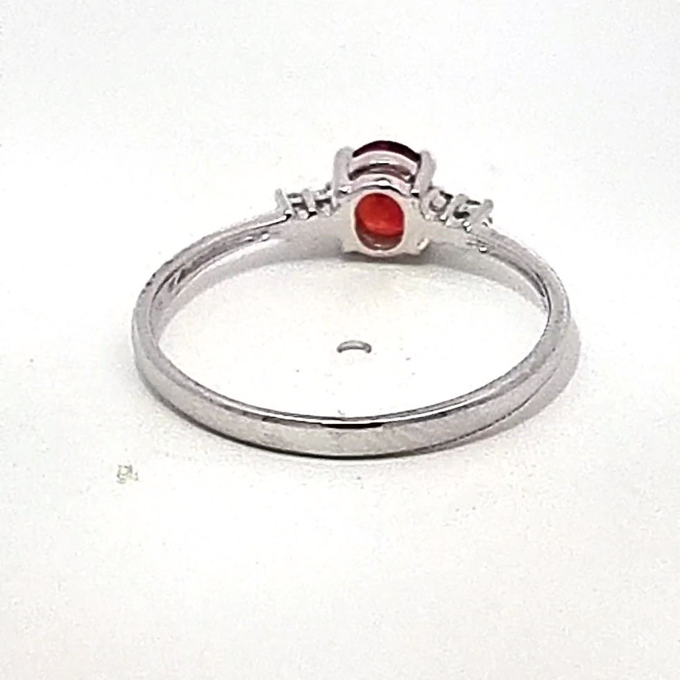 Thumbnail: 9ct White Gold Ruby & Diamond Ring