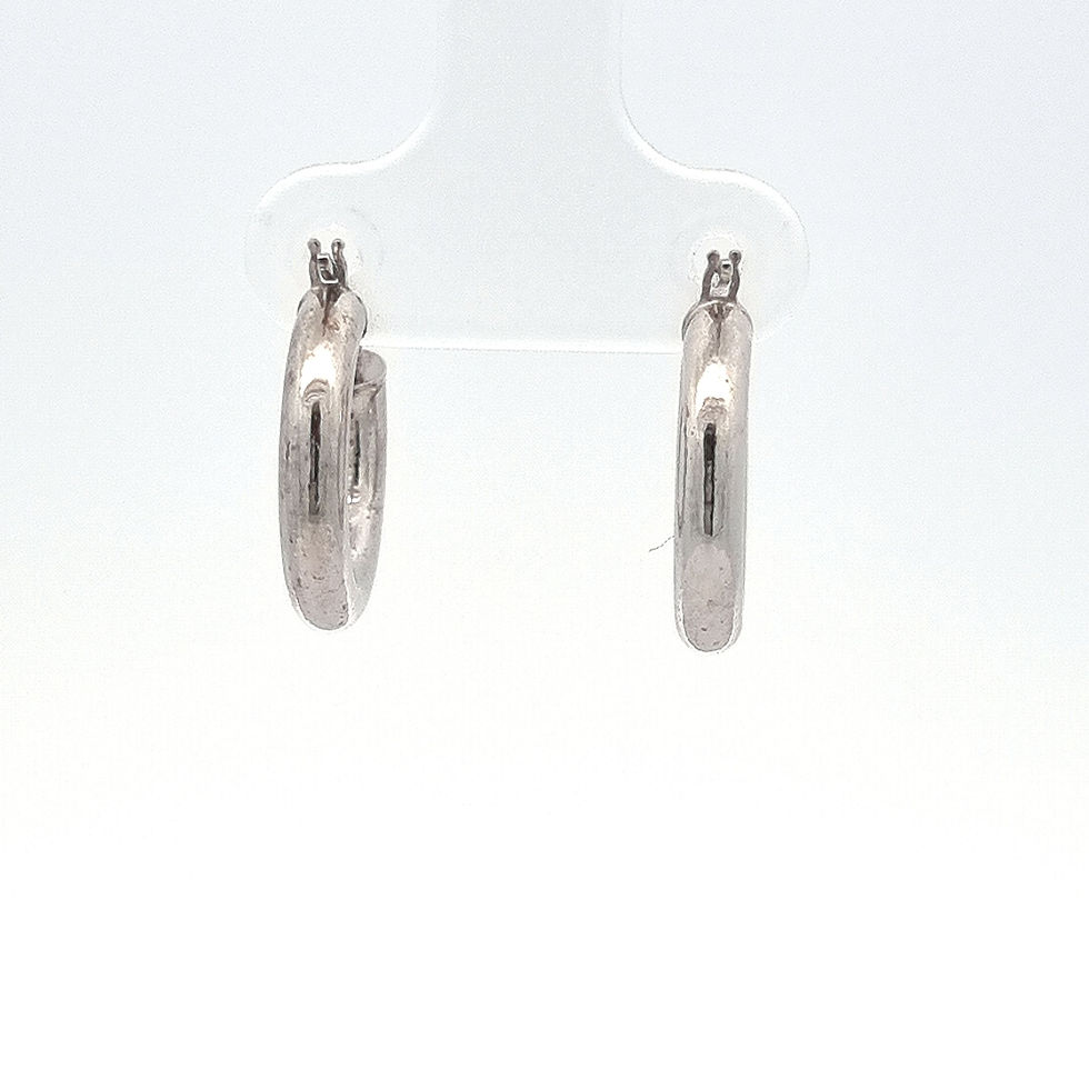 Thumbnail: 9ct White Gold Hoops