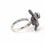 Thumbnail: 14ct White Gold Black & White Diamond Flower Ring