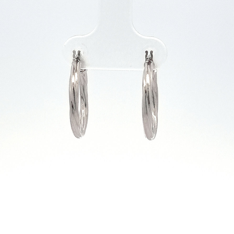 Thumbnail: 9ct White Gold Hoops