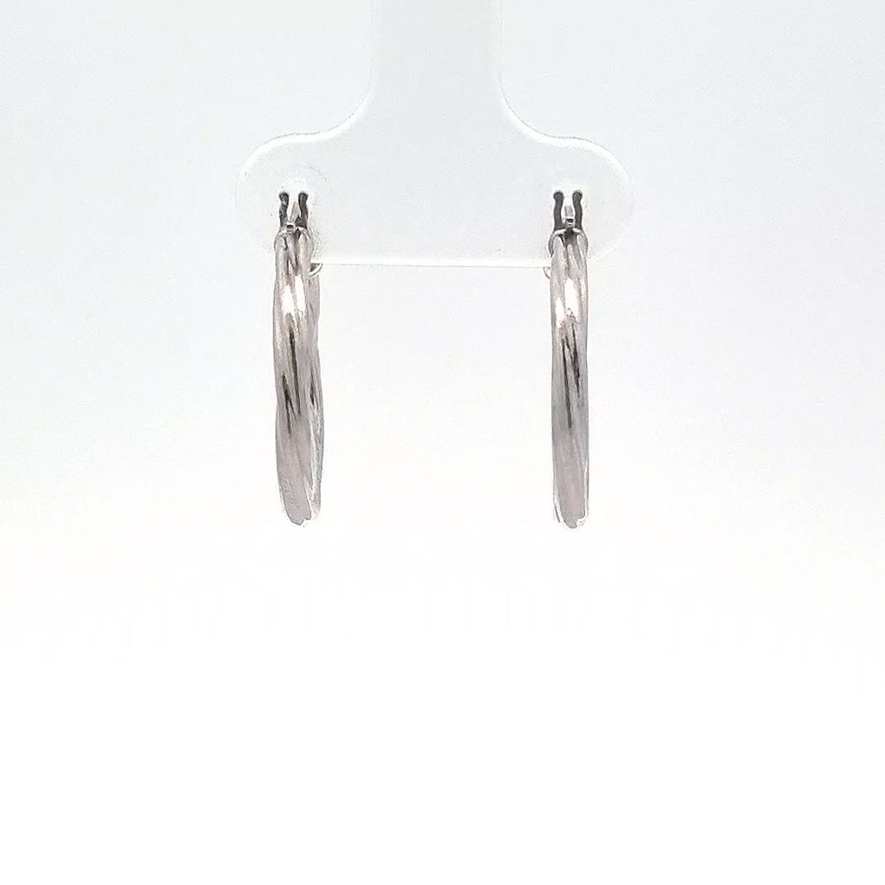 Thumbnail: 9ct White Gold Hoops