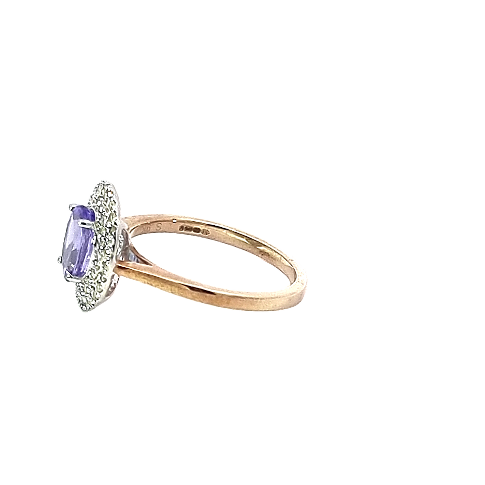 Thumbnail: 9ct Yellow Gold Tanzanite & Diamond Ring