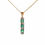 Thumbnail: 9ct Yellow Gold Emerald & Diamond Pendant