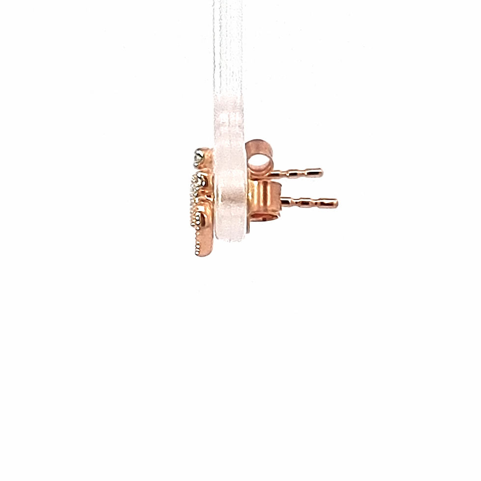 Thumbnail: 9ct Rose Gold Diamond Earrings