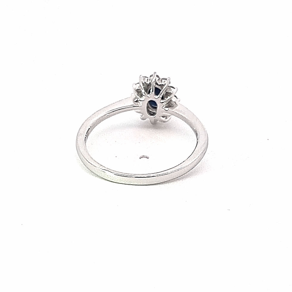 Thumbnail: 9ct White Gold Sapphire & Diamond Ring