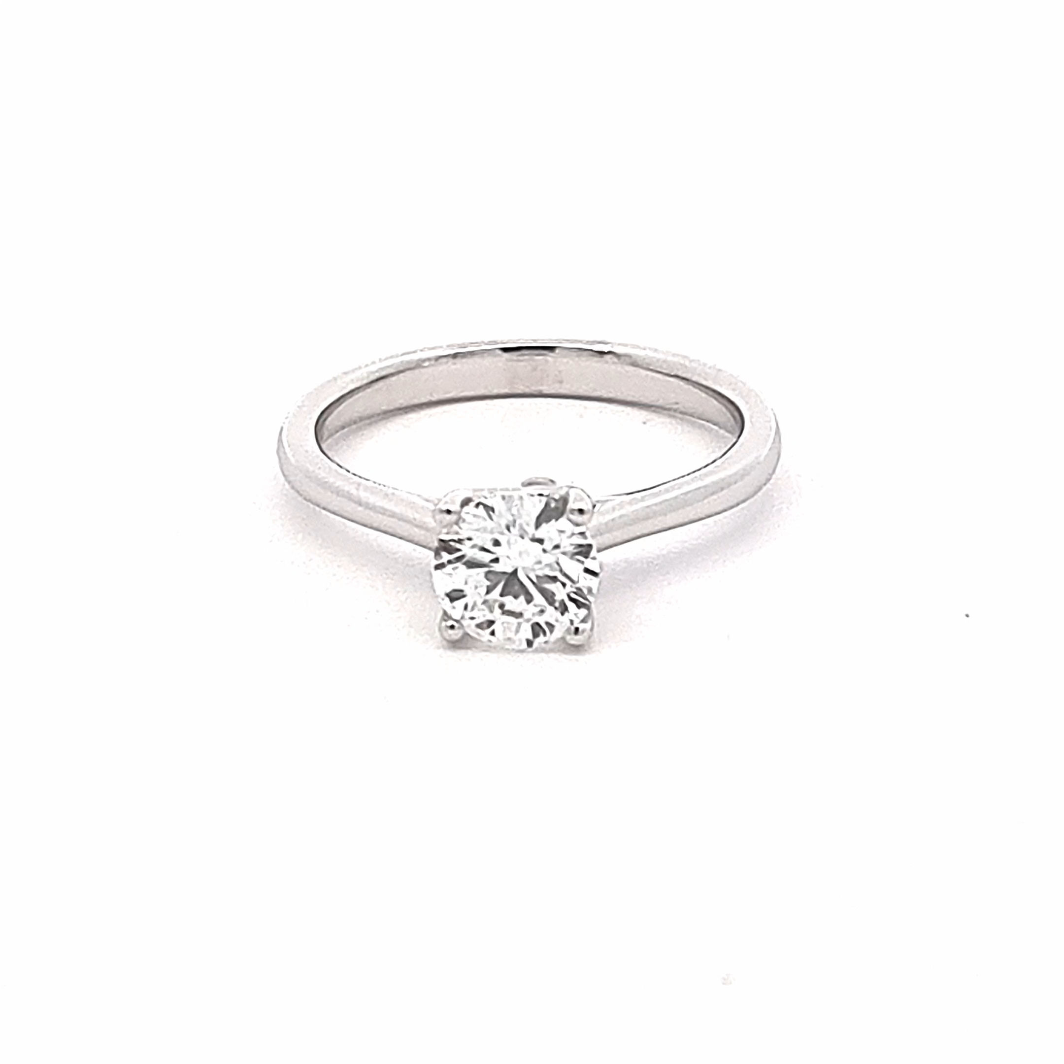 9ct White Gold Lab Created Diamond Ring