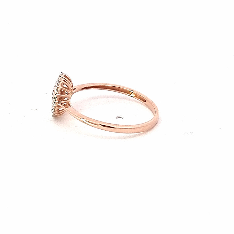 Thumbnail: 9ct Rose Gold Morganite & Diamond Ring