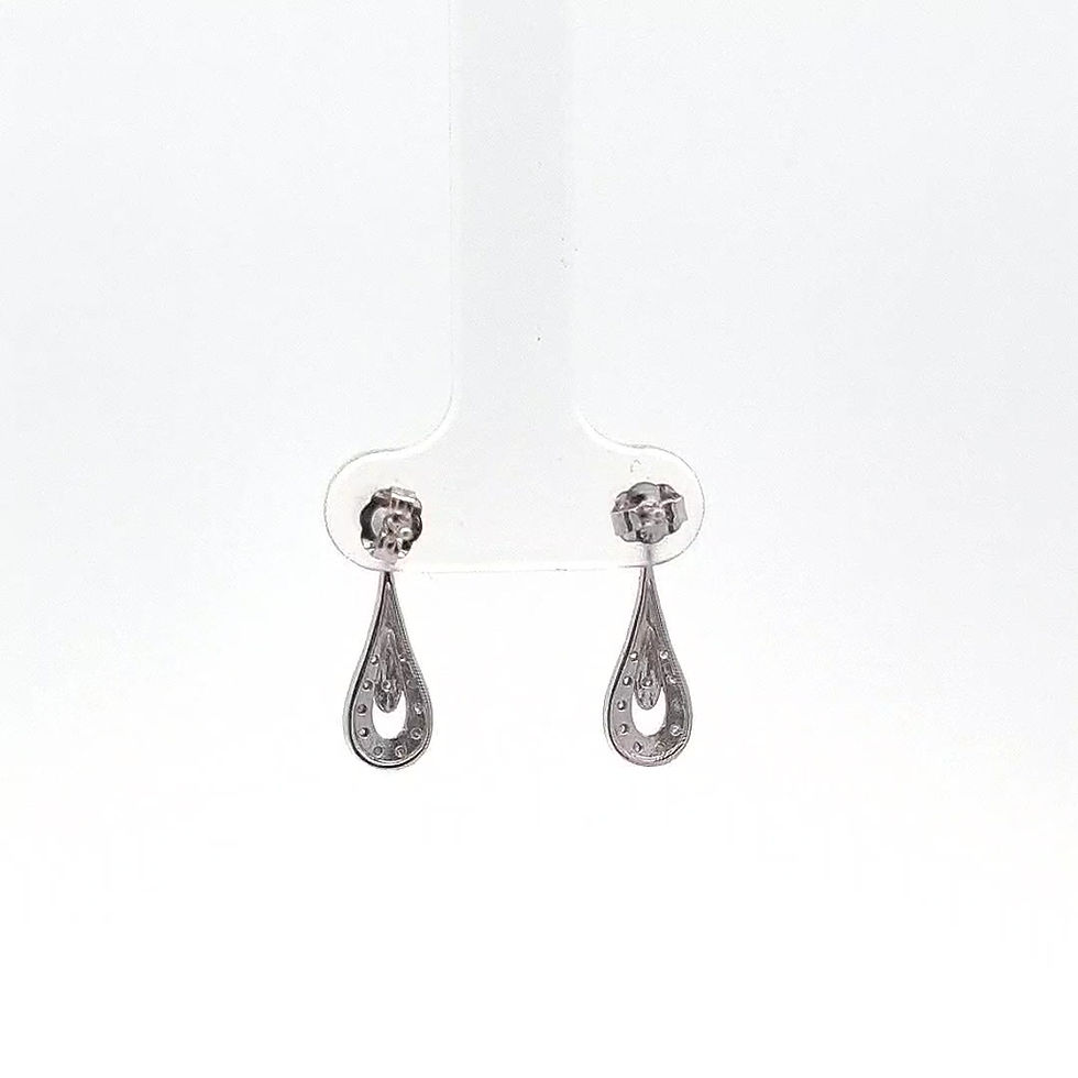 Thumbnail: 9ct White Gold Diamond Drops