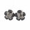 Thumbnail: 14ct White Gold Black & White Diamond Earrings