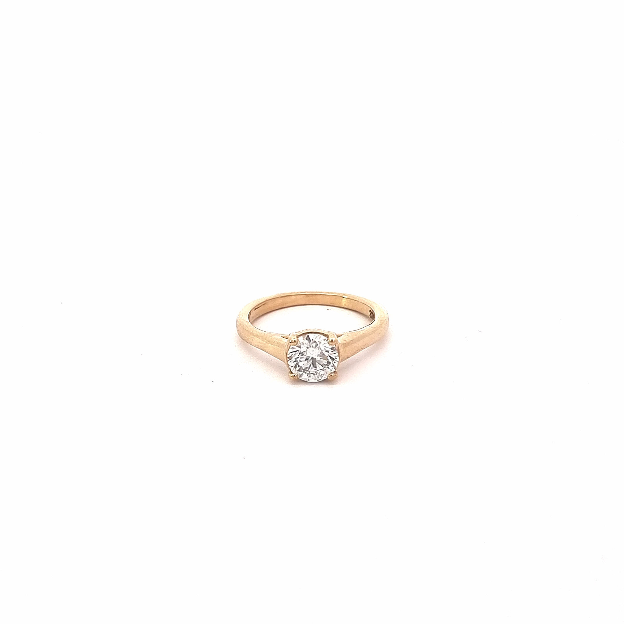 9ct Yellow Gold Diamond Solitaire Ring