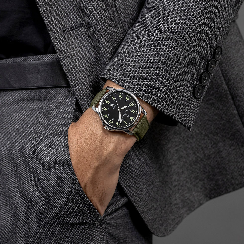 Thumbnail: Gents Spirit Black & Khaki Watch