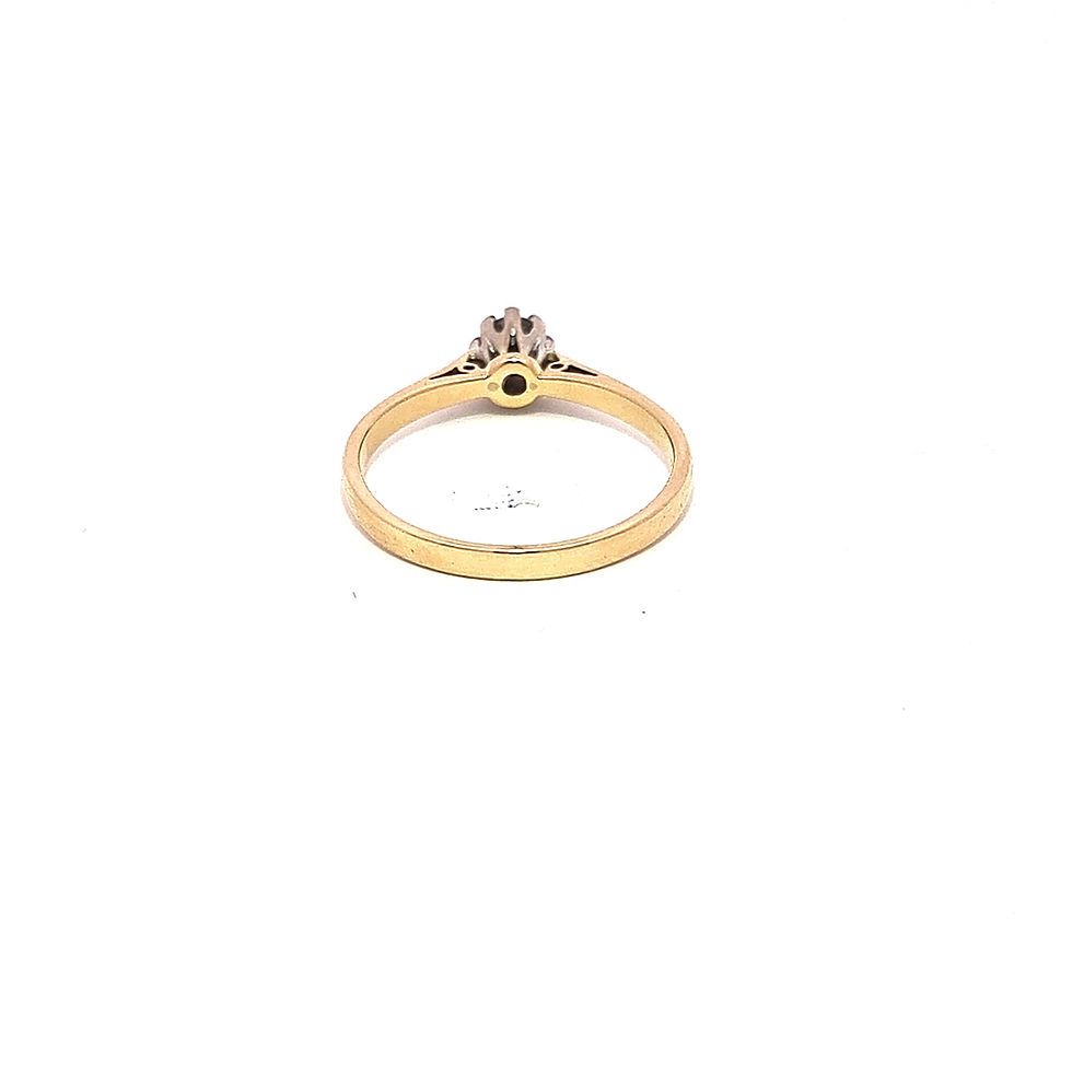 Thumbnail: 18ct Yellow Gold Diamond Solitaire Ring