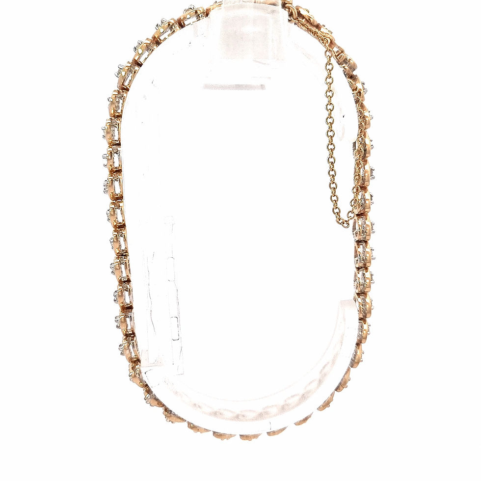 Thumbnail: 14ct Yellow Gold Diamond Heart-Bracelet