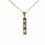 Thumbnail: 9ct Yellow Gold Emerald & Diamond Pendant