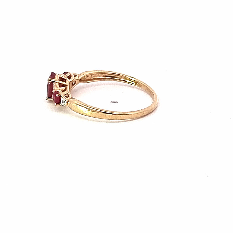 Thumbnail: 9ct Yellow Gold Ruby & Diamond Ring